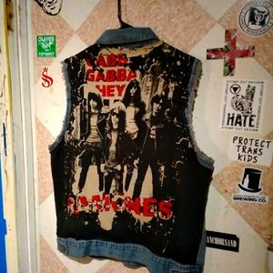 Ramones Patchwork Denim Vest